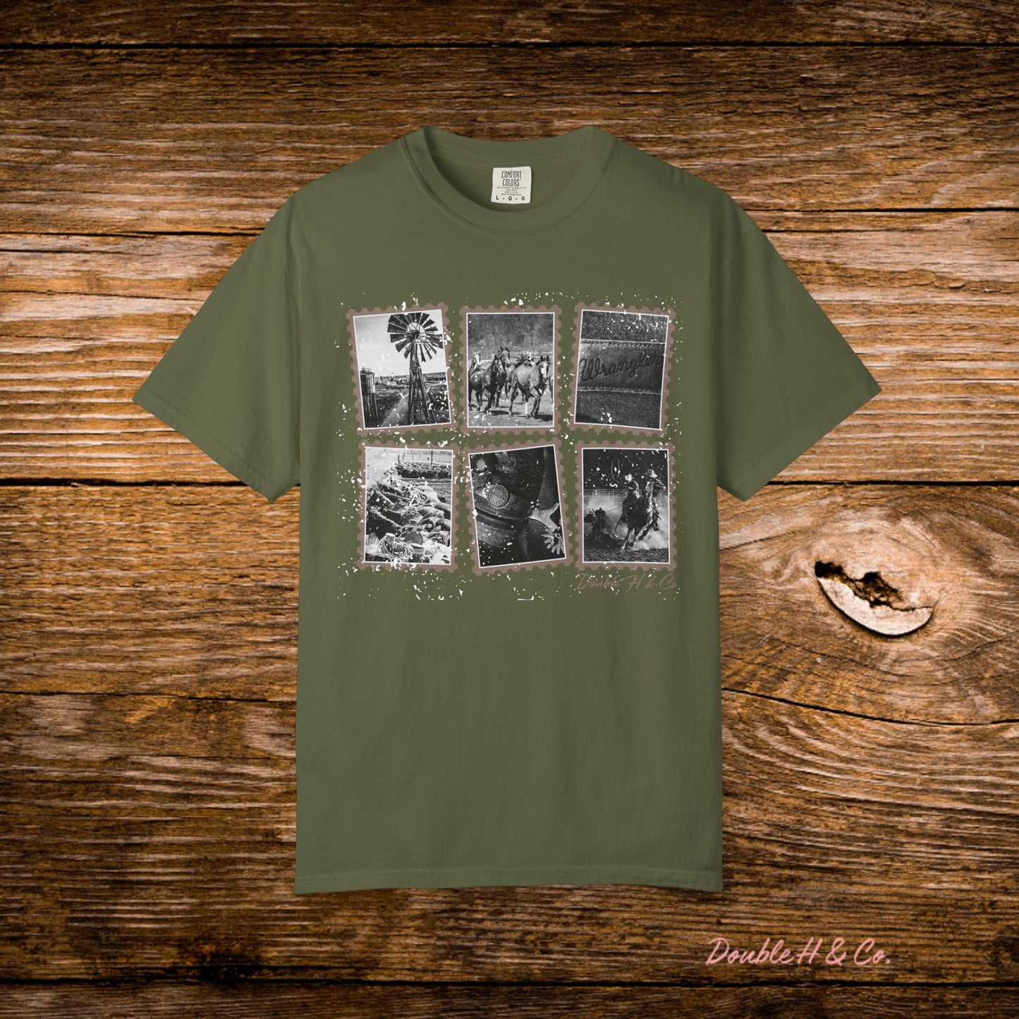 Rustic Postage Stamp Tee
