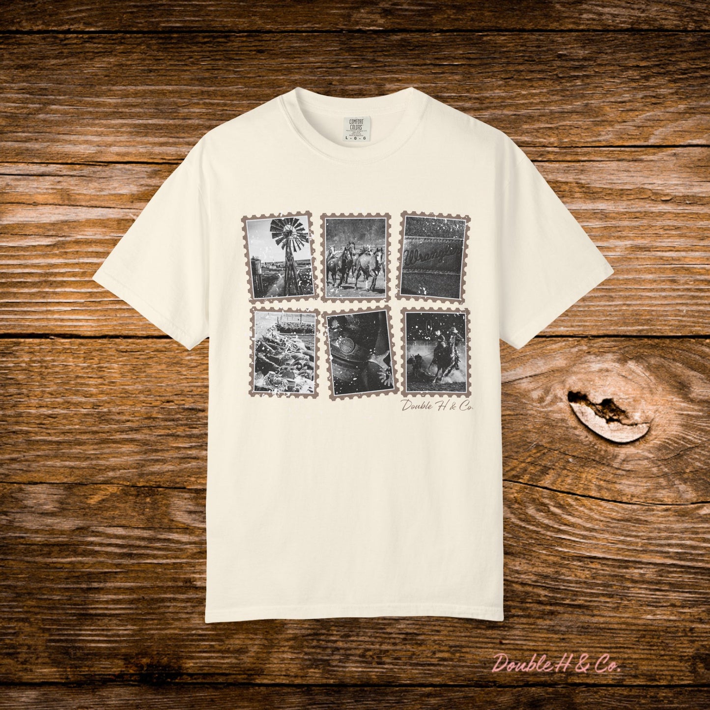 Rustic Postage Stamp Tee