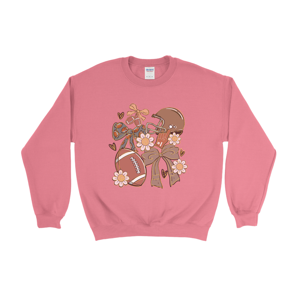 Daisy Bow Football Crewneck