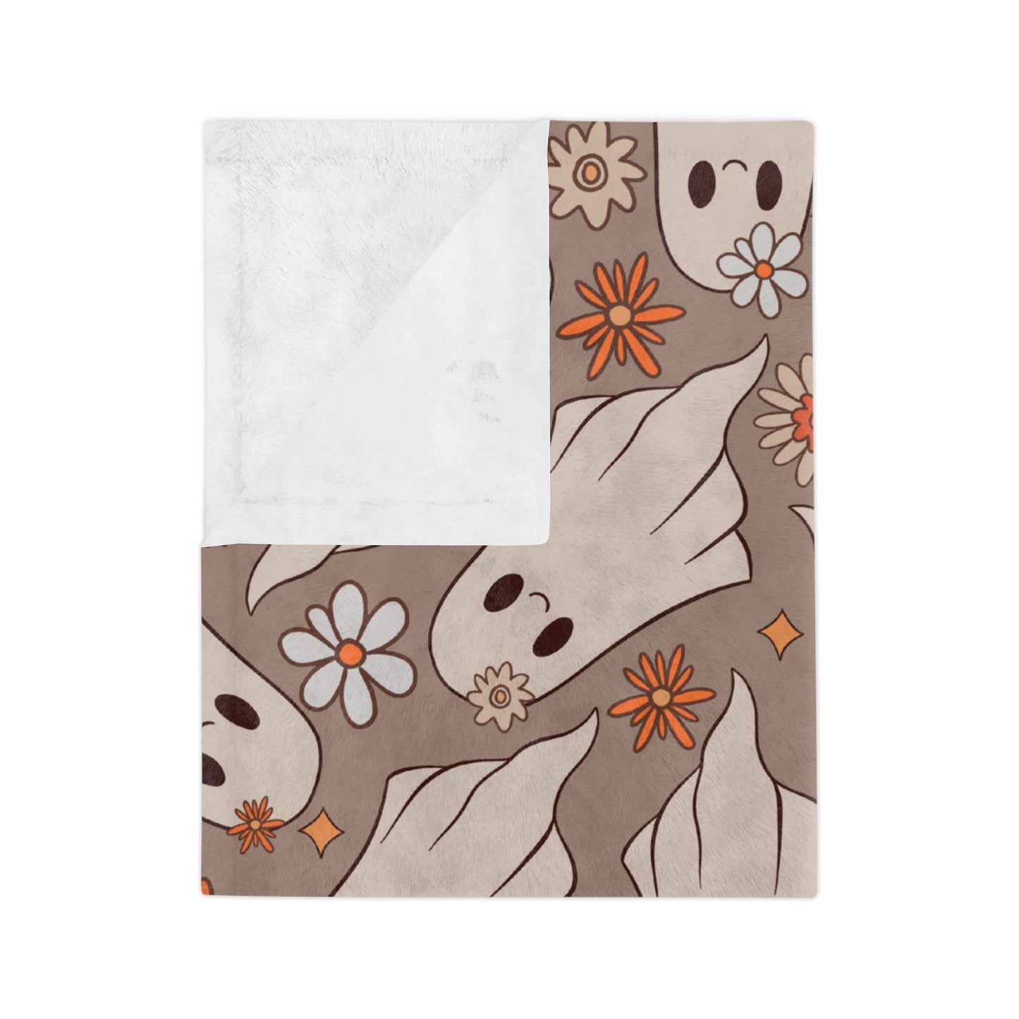 Flowers & Ghosts Throw Blanket
