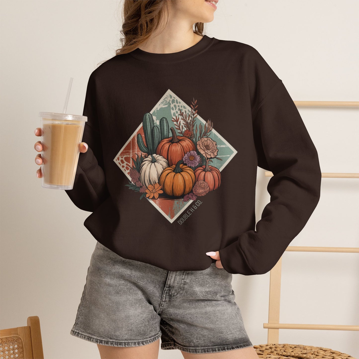 Rustic Fall Pumpkin Crewneck