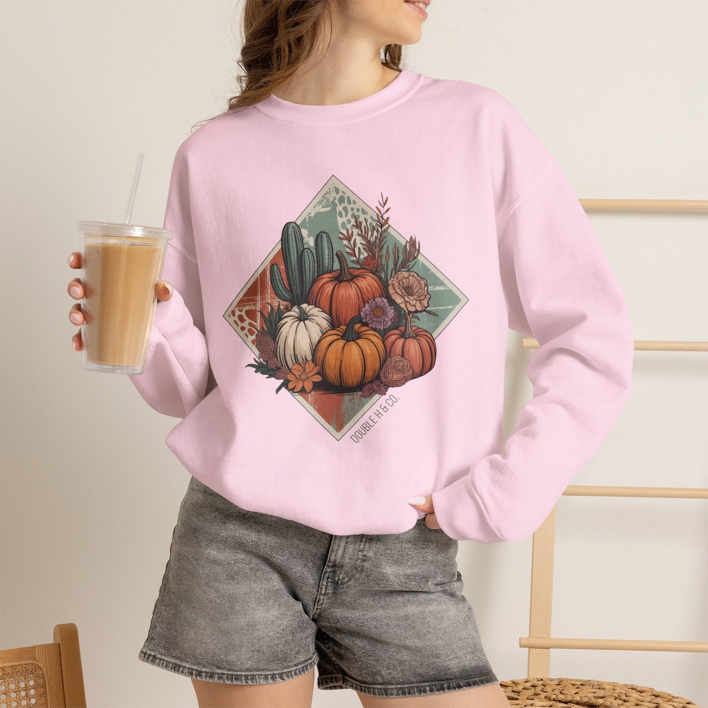 Rustic Fall Pumpkin Crewneck