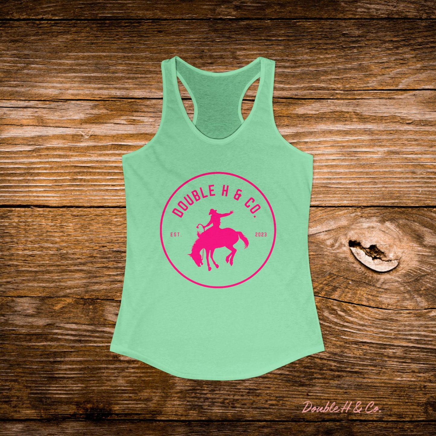 Racerback Tank w/ Hot Pink Logo