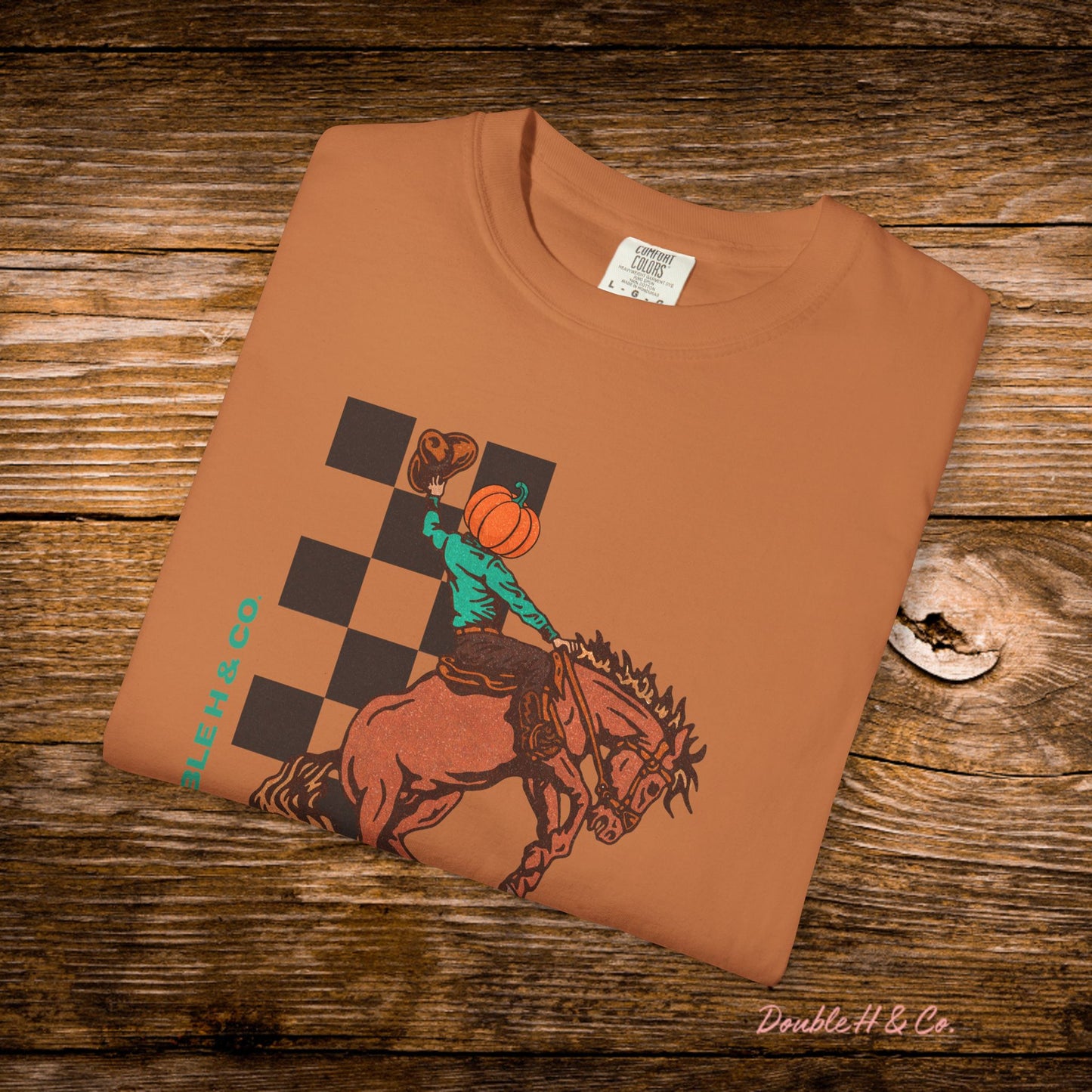 Pumpkin Bucking Horse Tee