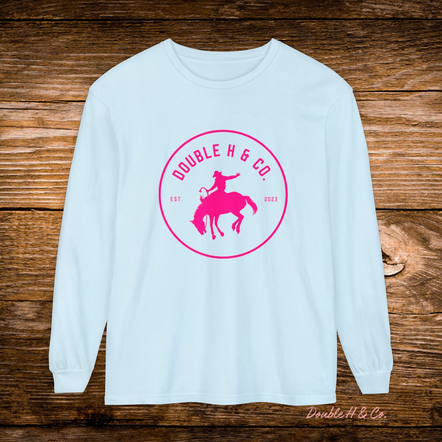 Hot Pink Logo Long Sleeve Tee