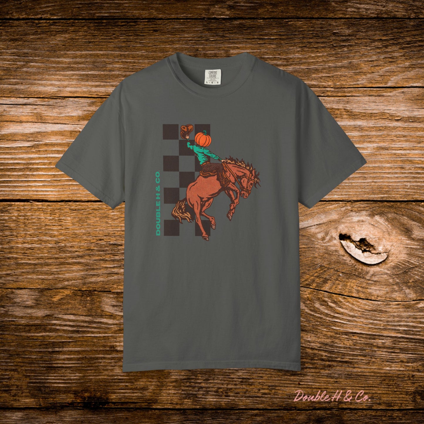 Pumpkin Bucking Horse Tee