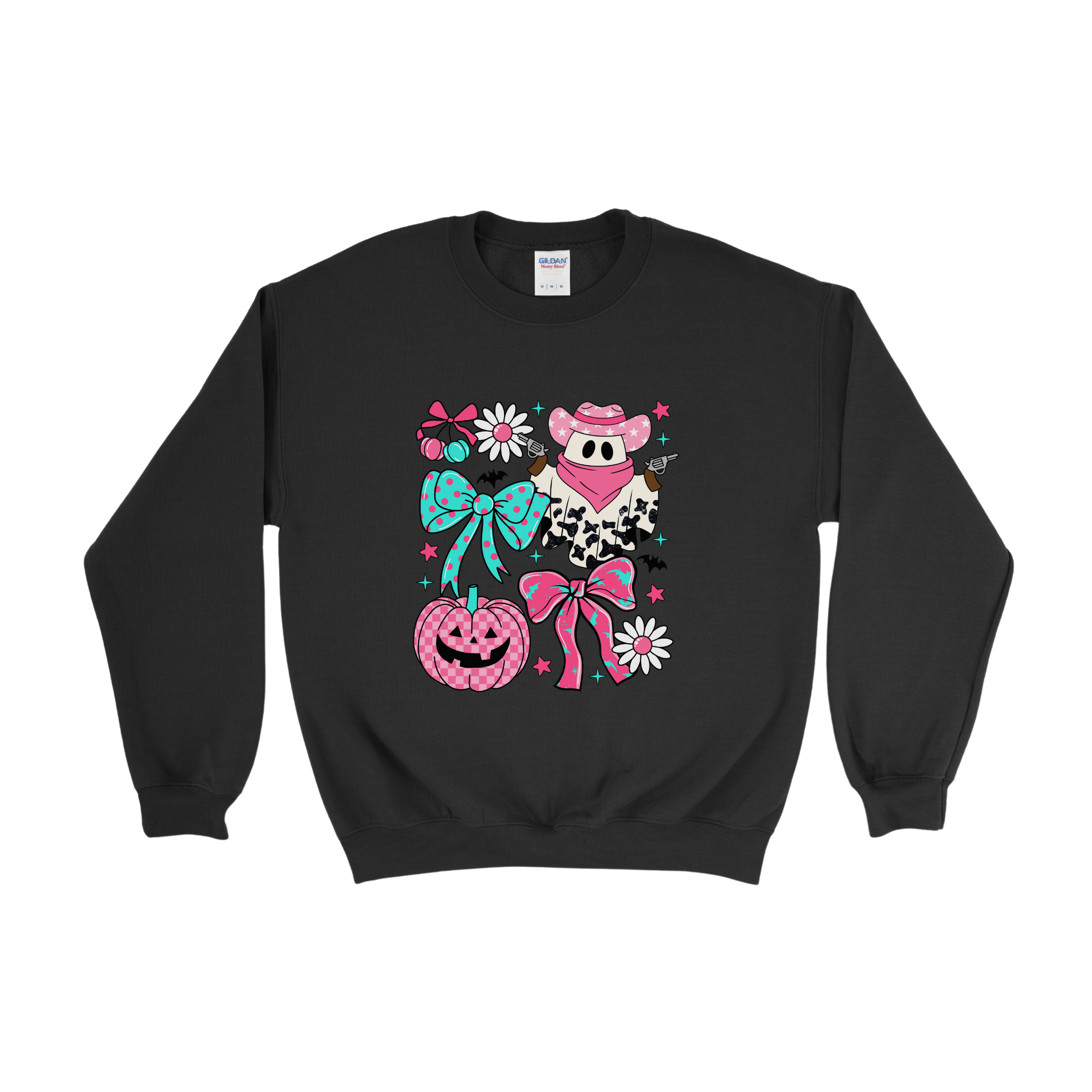 Pink Daisy Cowboy Ghost Crewneck