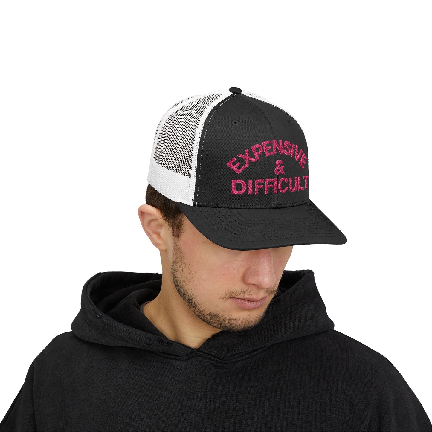 Expensive & Difficult Embroidered Trucker Hat