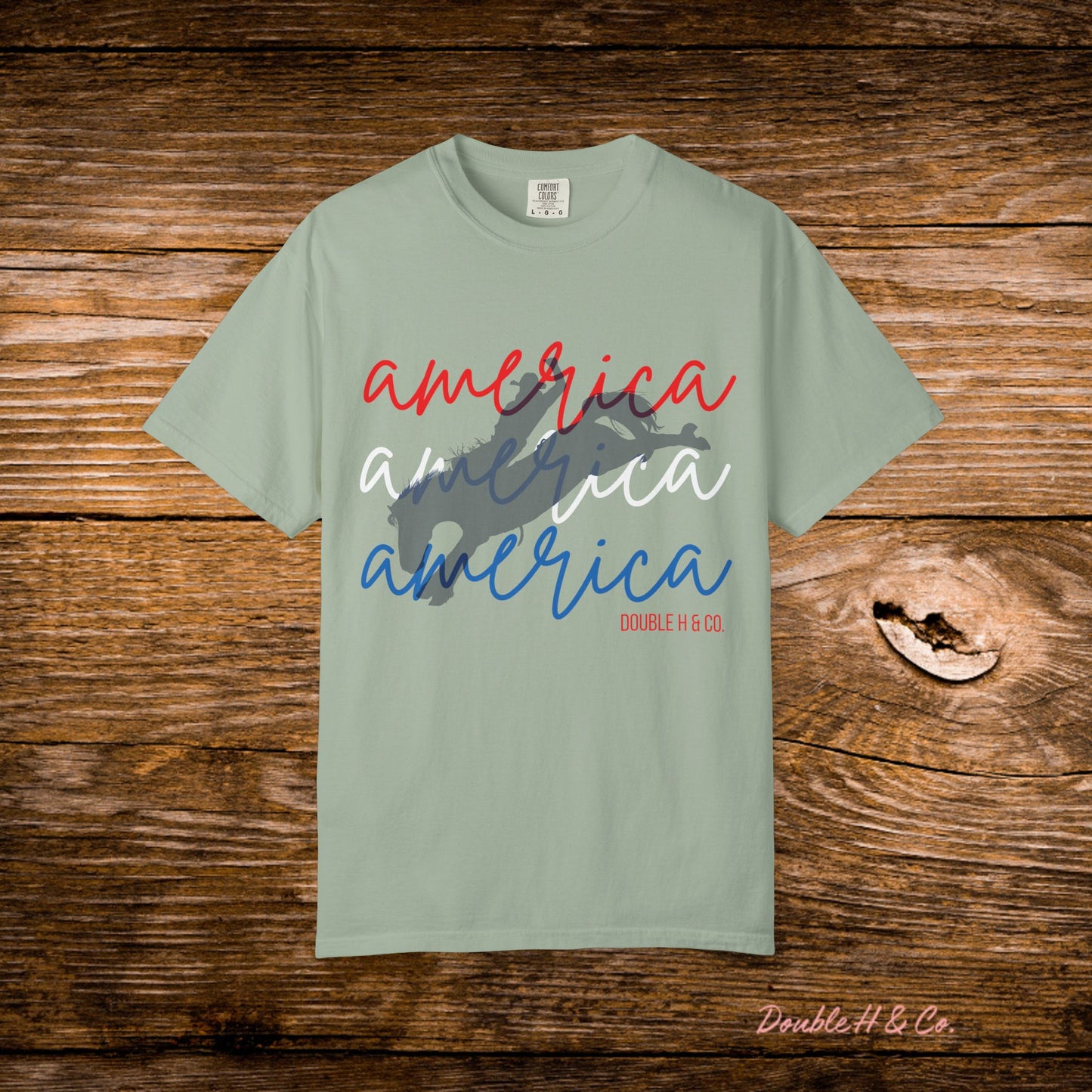 America Bucking Horse Graphic Tee