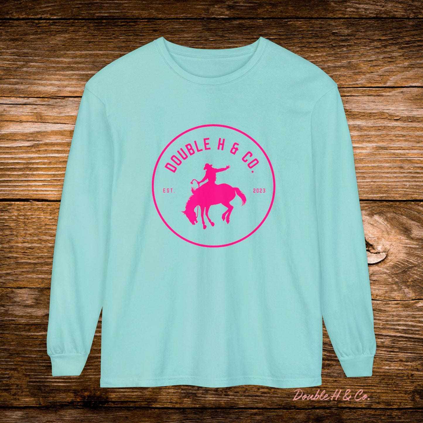 Hot Pink Logo Long Sleeve Tee