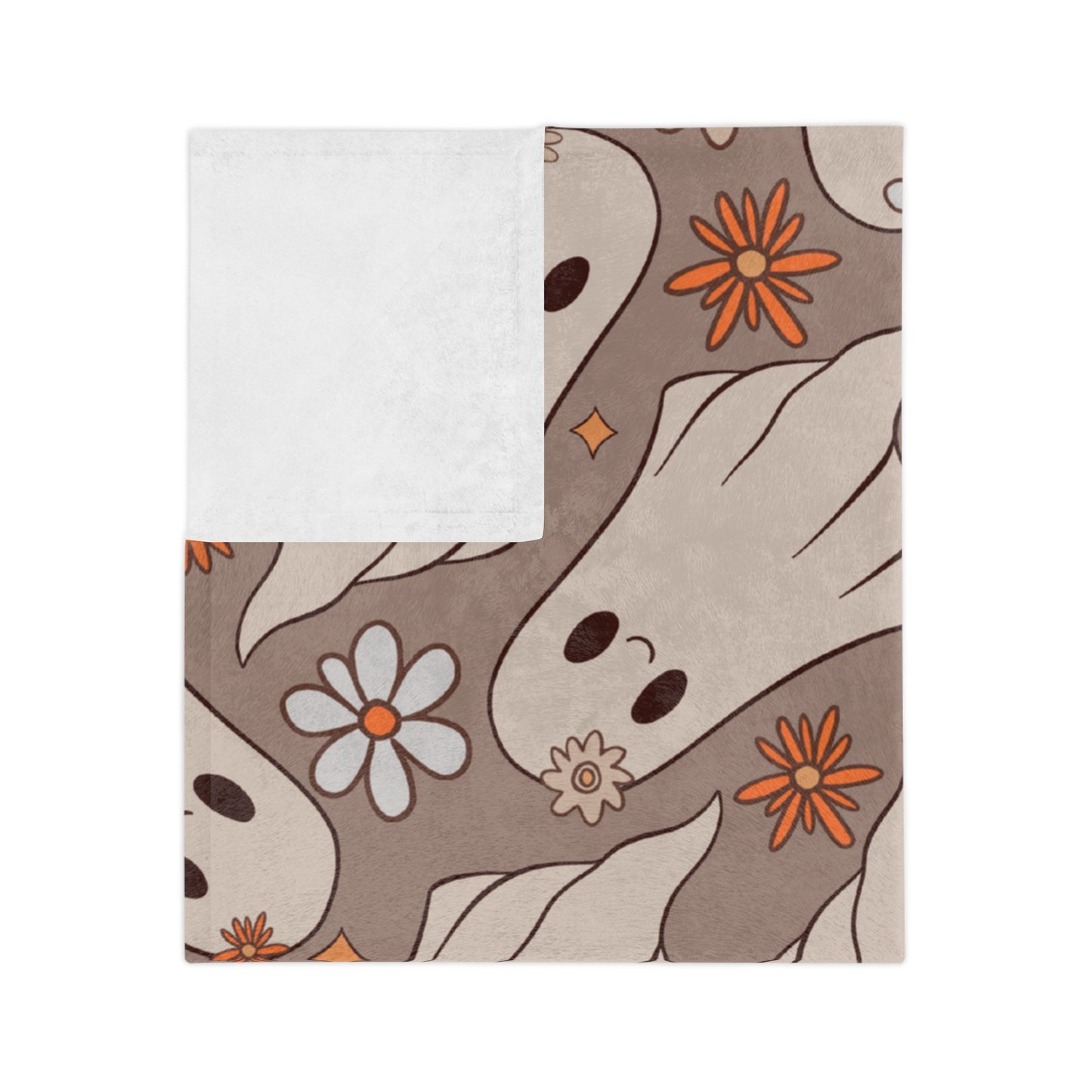 Flowers & Ghosts Throw Blanket