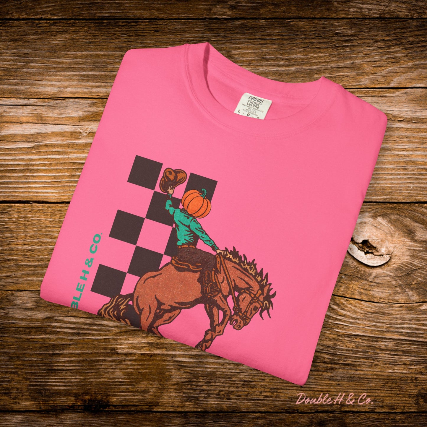 Pumpkin Bucking Horse Tee