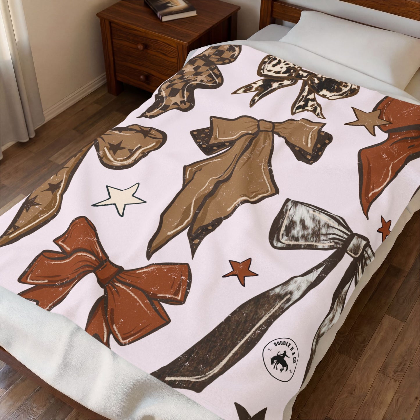 Western Bows Throw Blanket