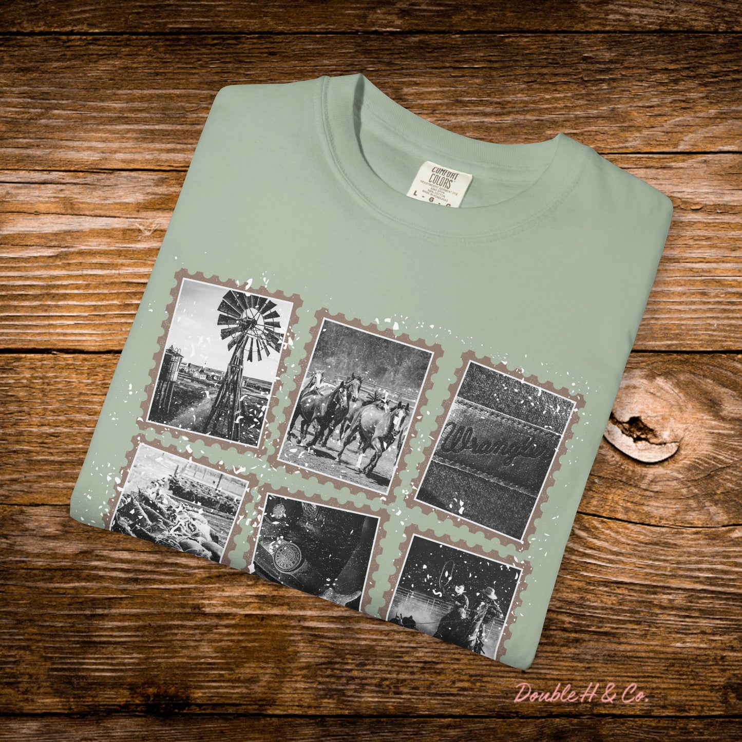 Rustic Postage Stamp Tee