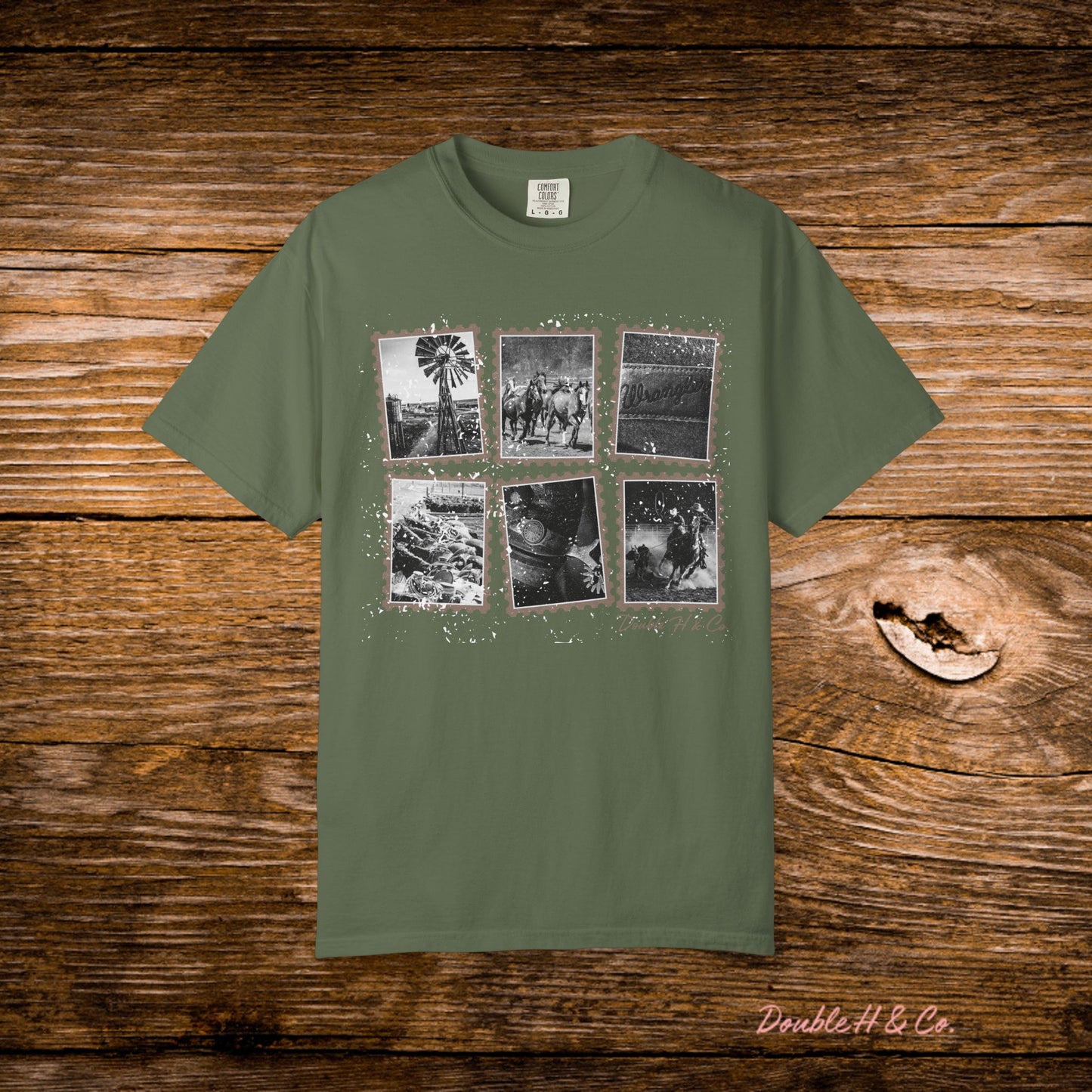 Rustic Postage Stamp Tee