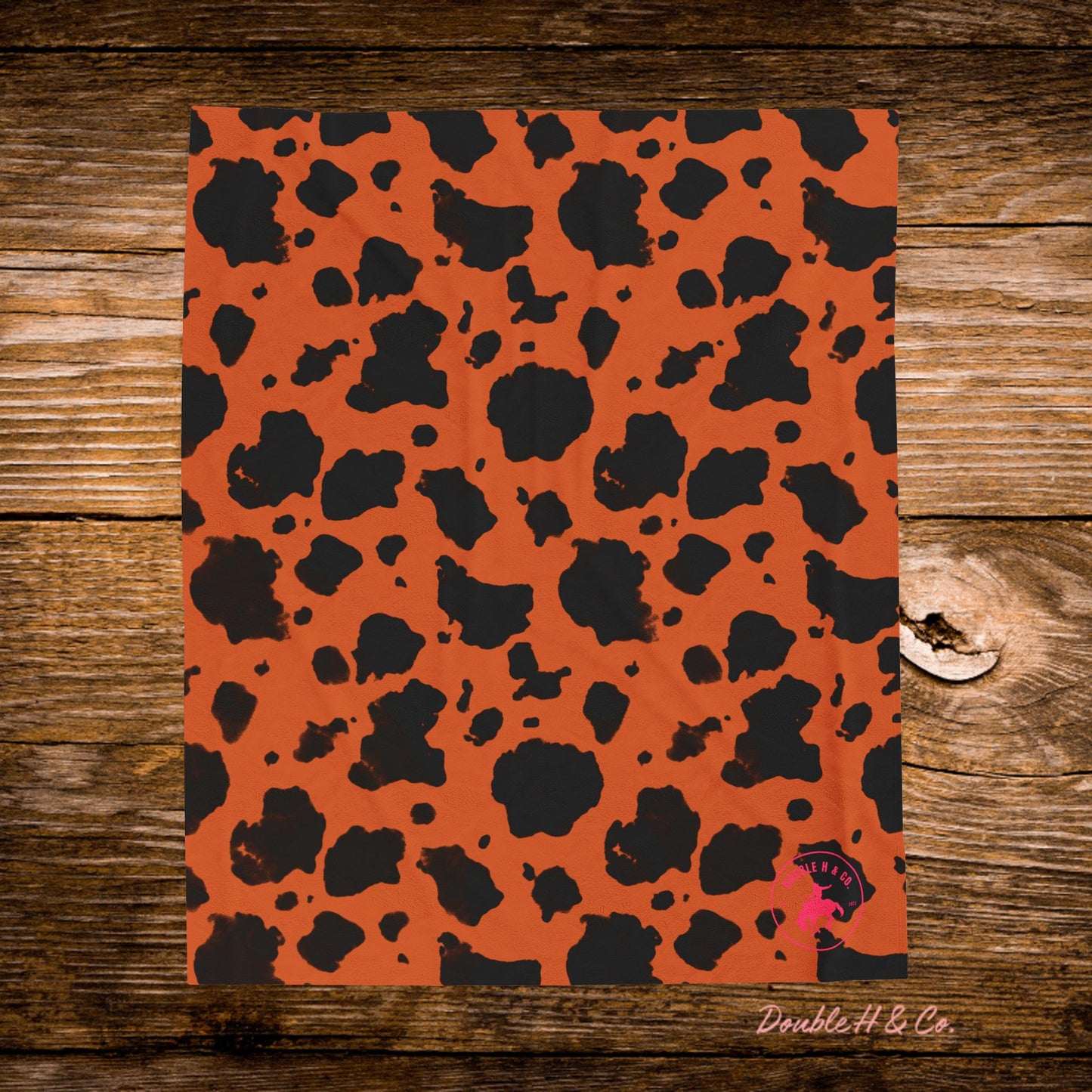 Retro Cheetah w/ Pink Logo Throw Blanket