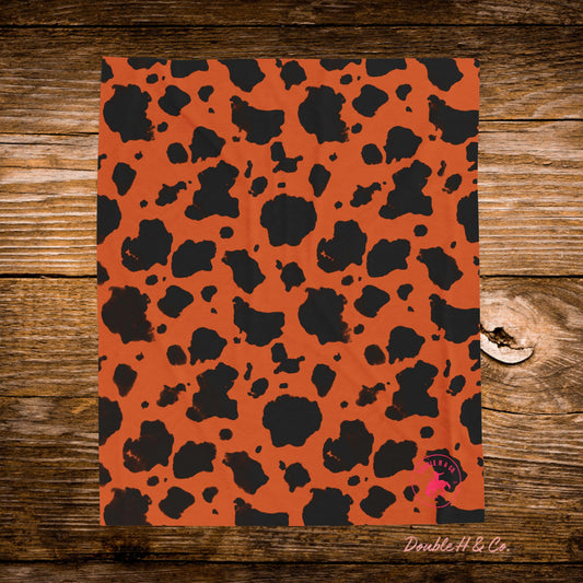 Retro Cheetah w/ Pink Logo Throw Blanket