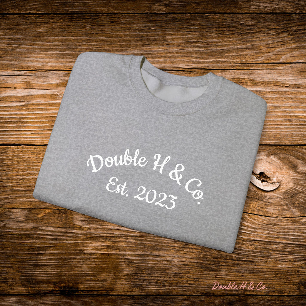 Double H & Co. Embroidered Crewneck - White