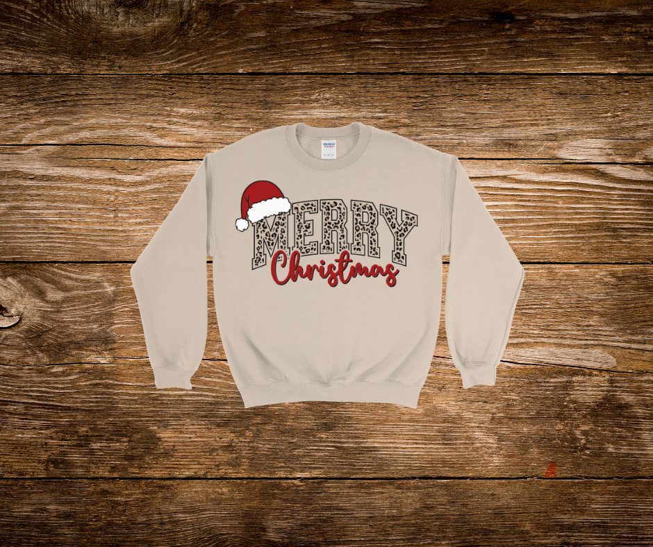 Cheetah Merry Christmas Crewneck