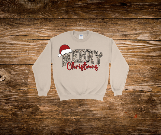 Cheetah Merry Christmas Crewneck