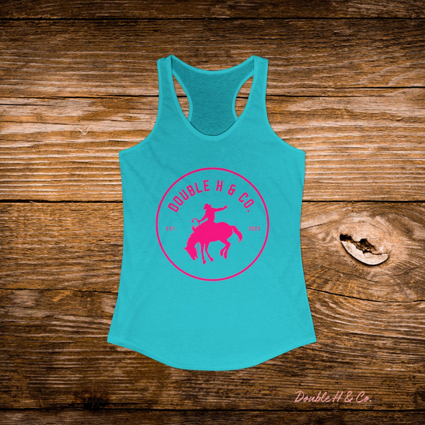 Racerback Tank w/ Hot Pink Logo