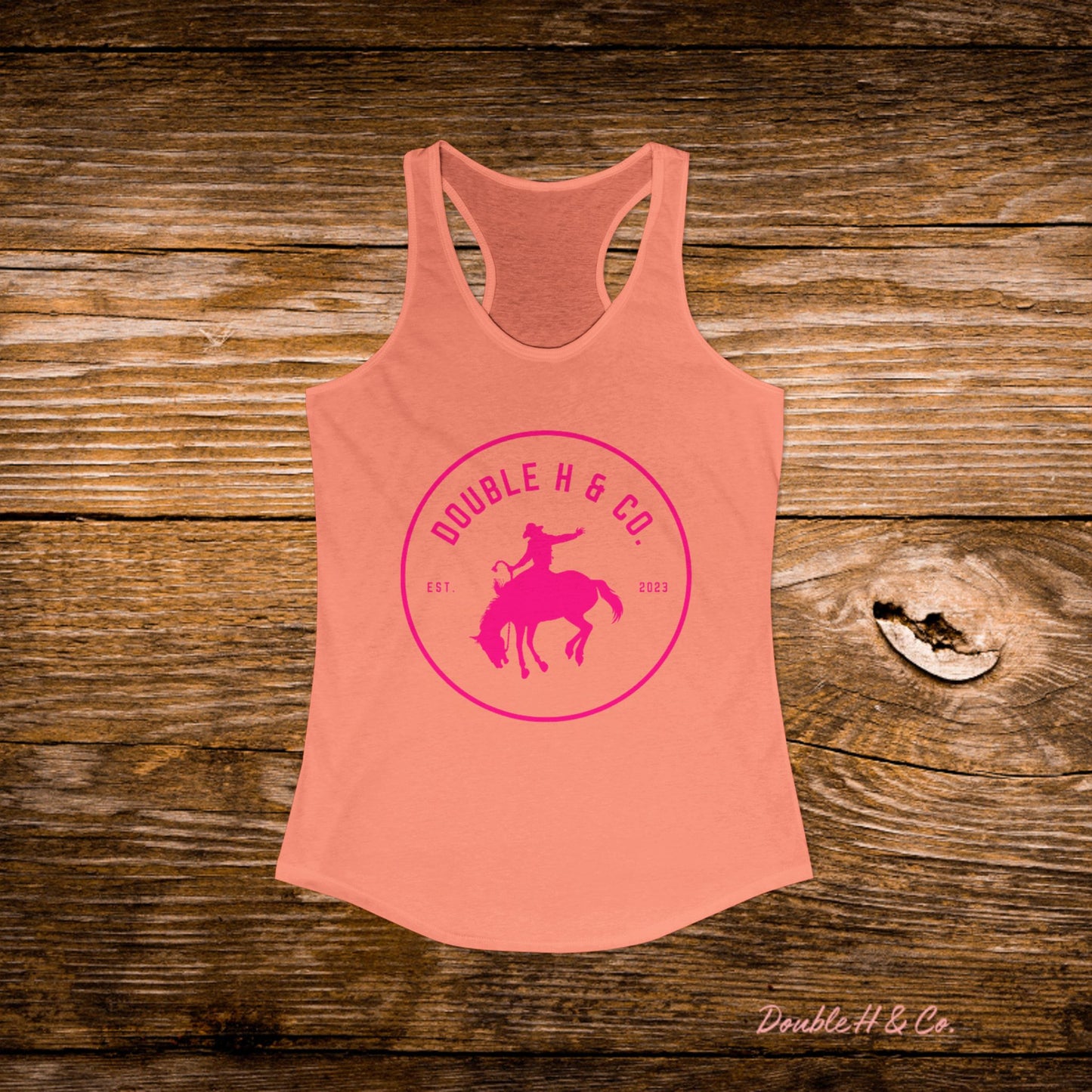 Racerback Tank w/ Hot Pink Logo