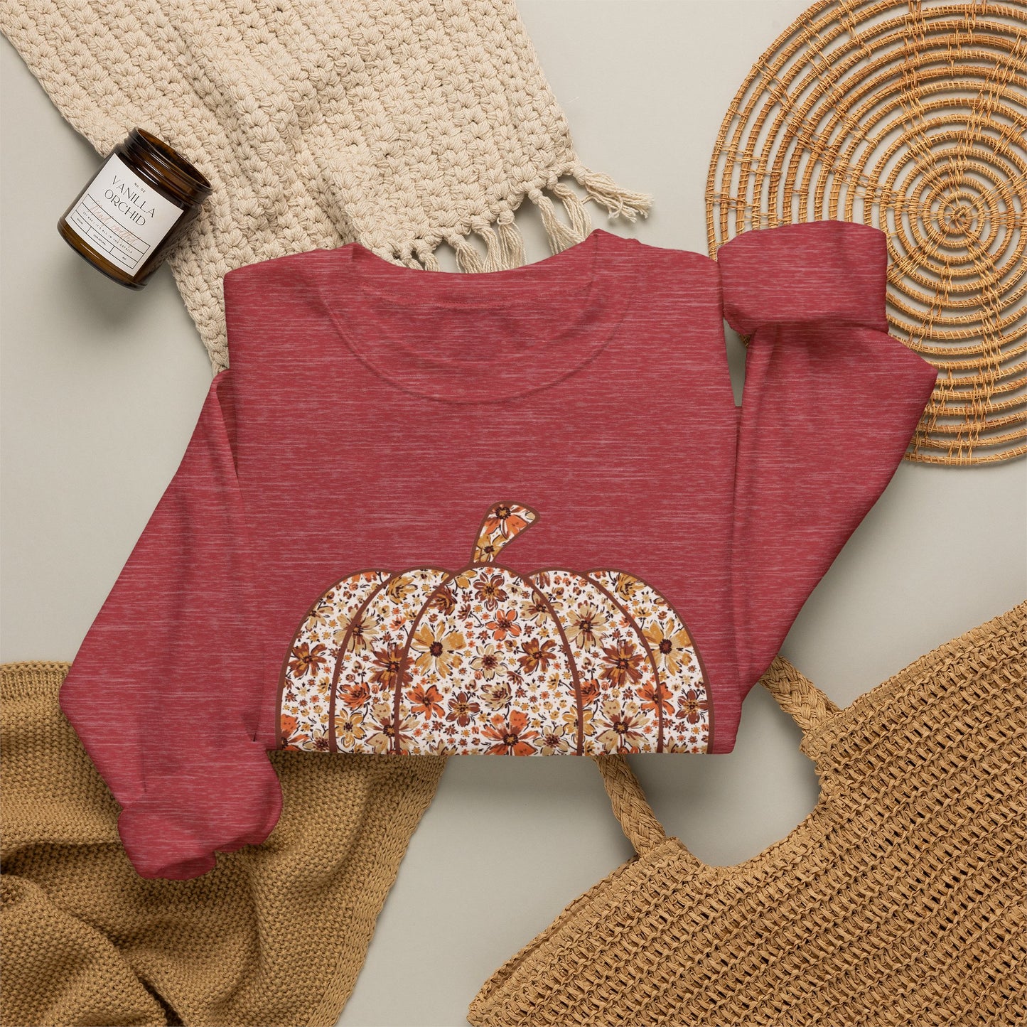 Floral Pumpkin Crewneck