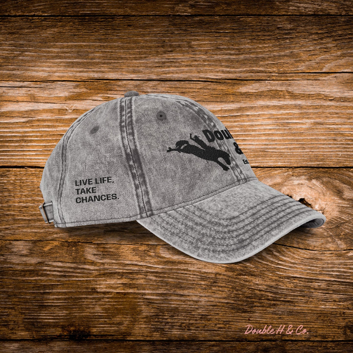 Vintage Embroidered Baseball Cap – Black Logo