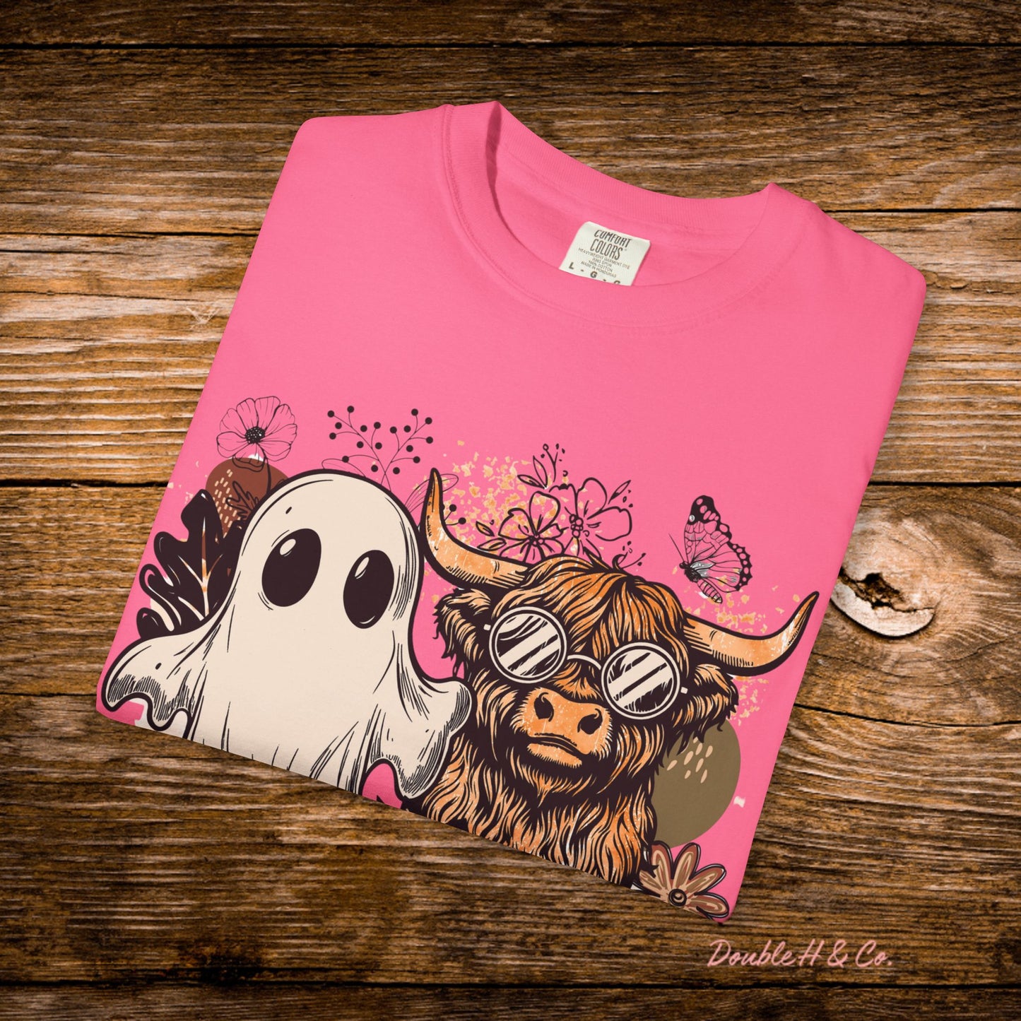 Floral Cow & Ghost Tee
