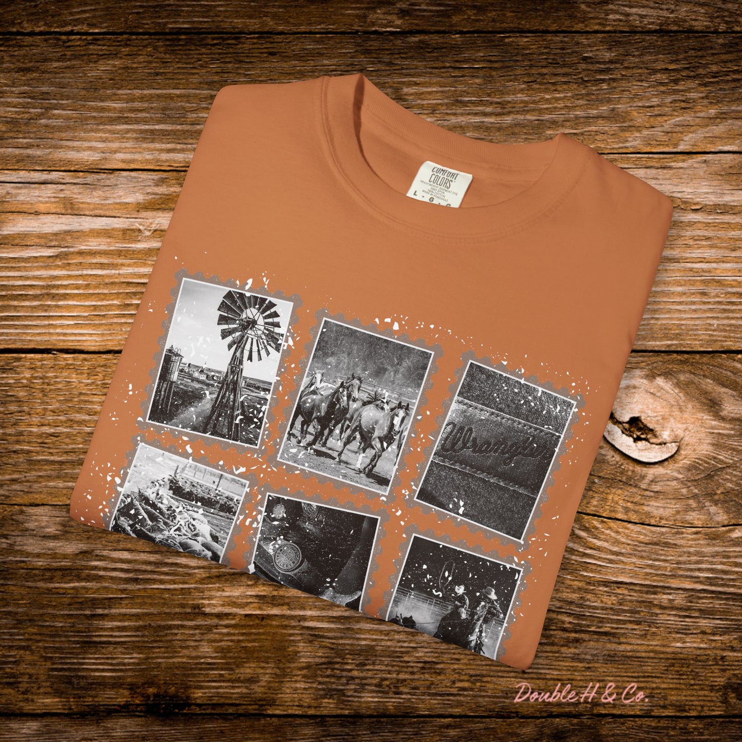 Rustic Postage Stamp Tee