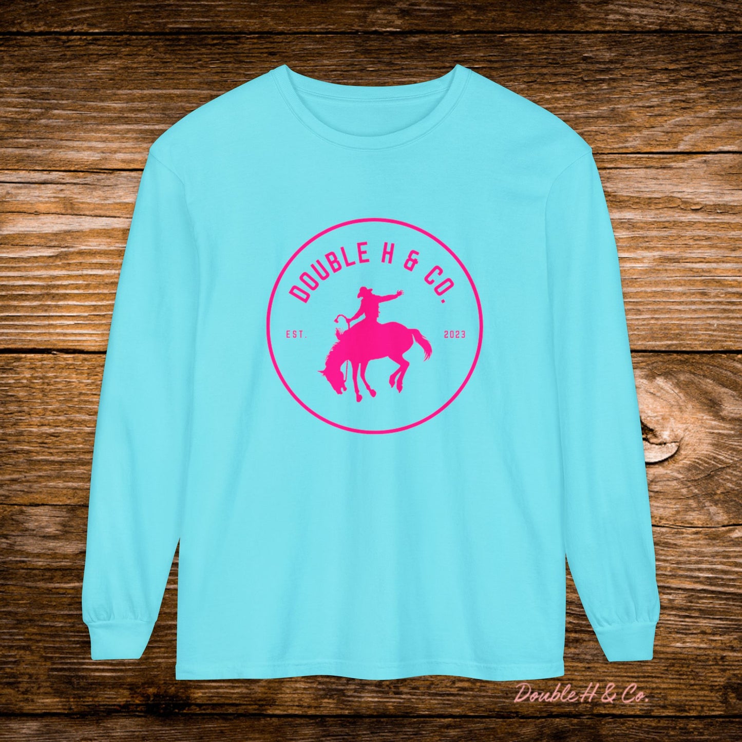 Hot Pink Logo Long Sleeve Tee