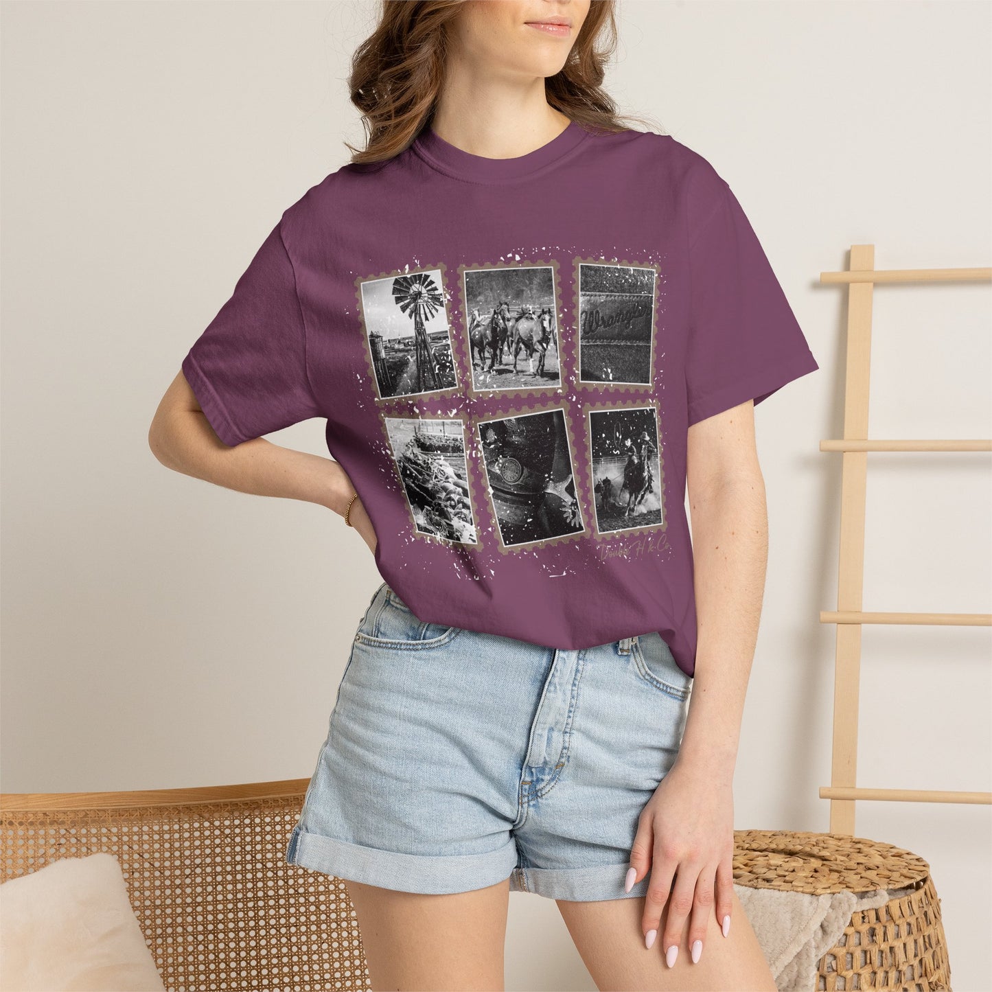 Rustic Postage Stamp Tee