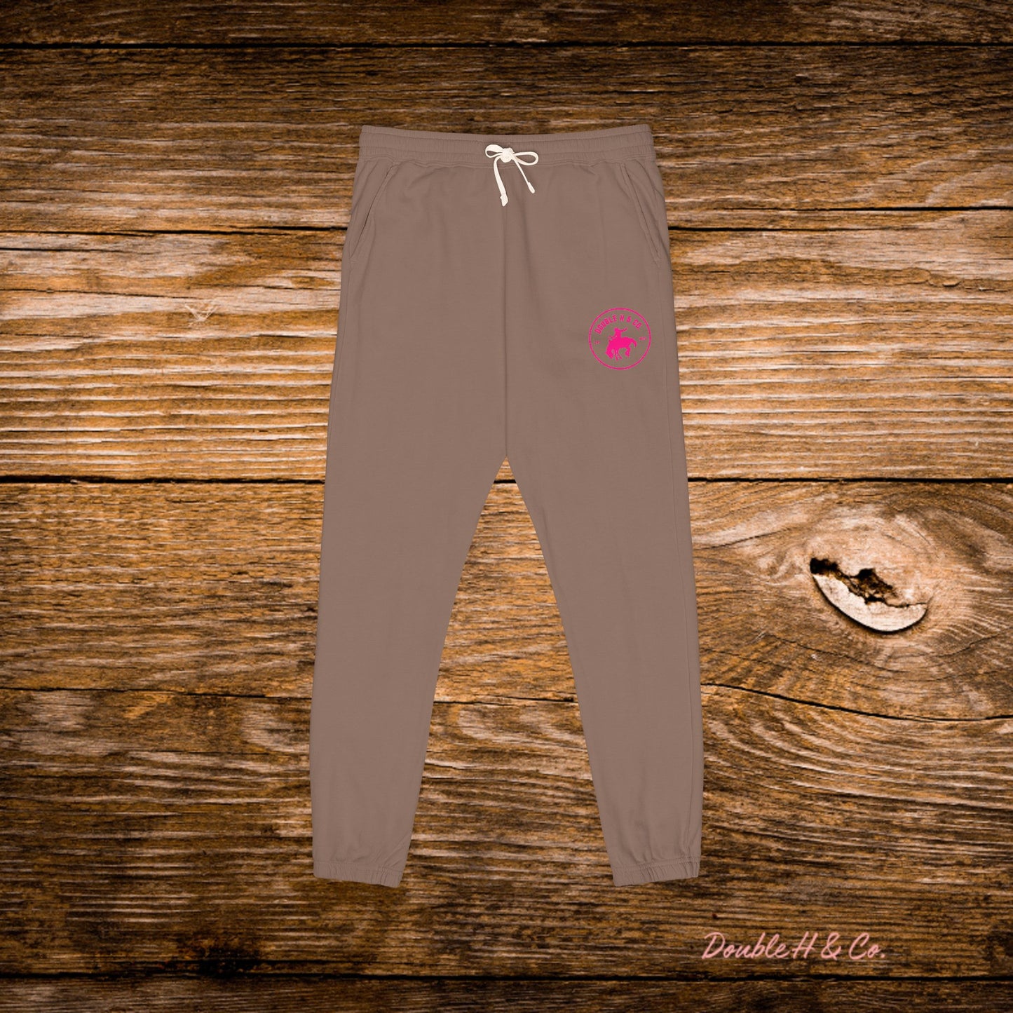 Double H & Co Embroidered Joggers
