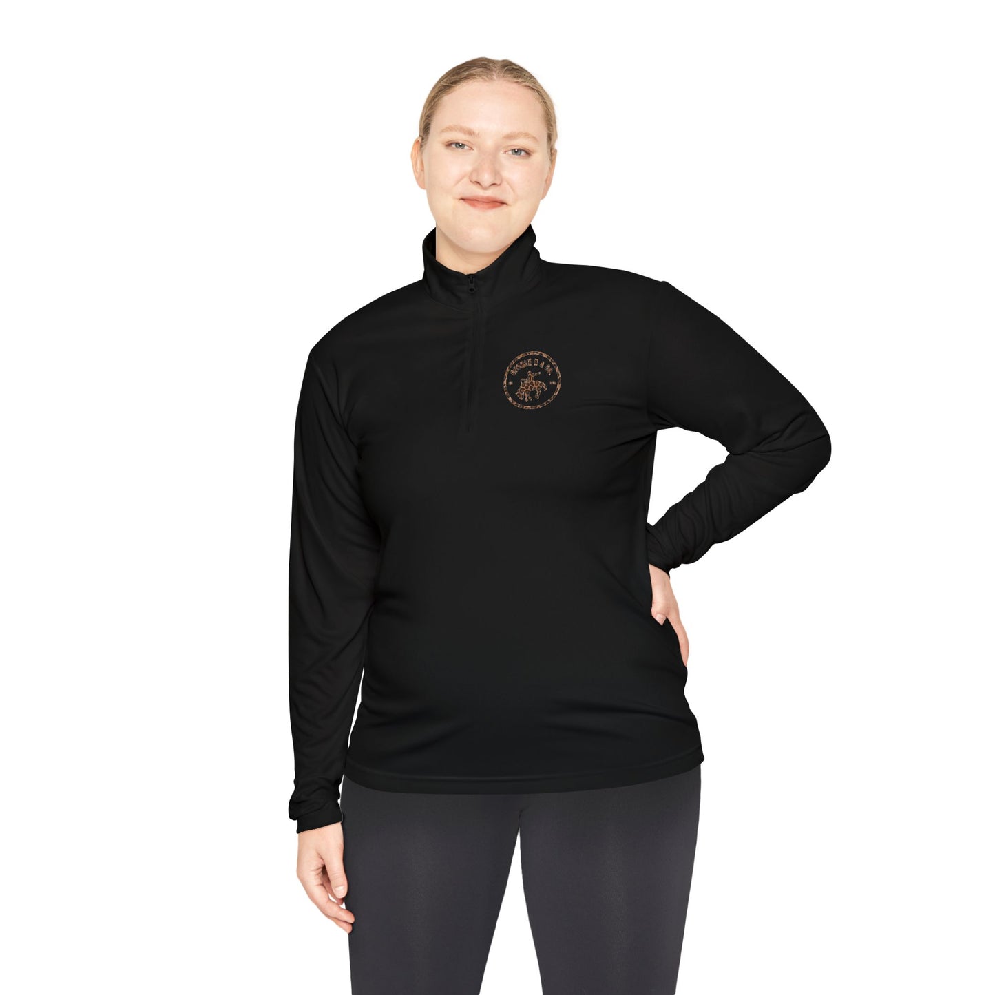 Lightweight Quarter Zip Pullover w/ Cheetah Logo