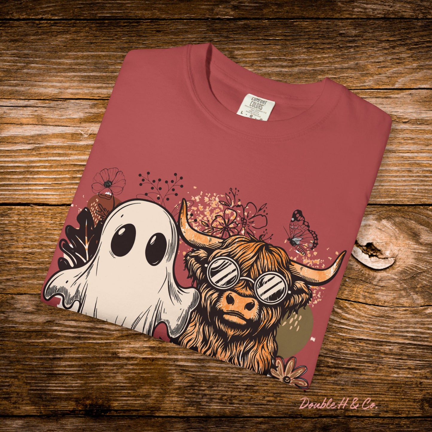 Floral Cow & Ghost Tee