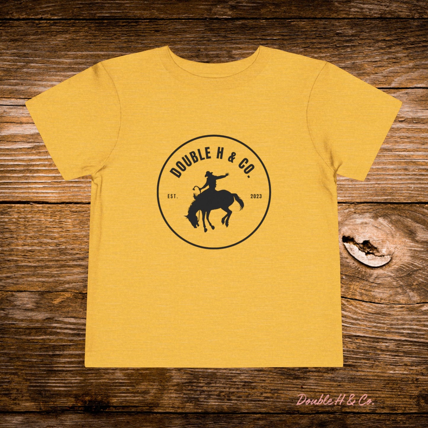 Black Double H & Co Logo Toddler Tee