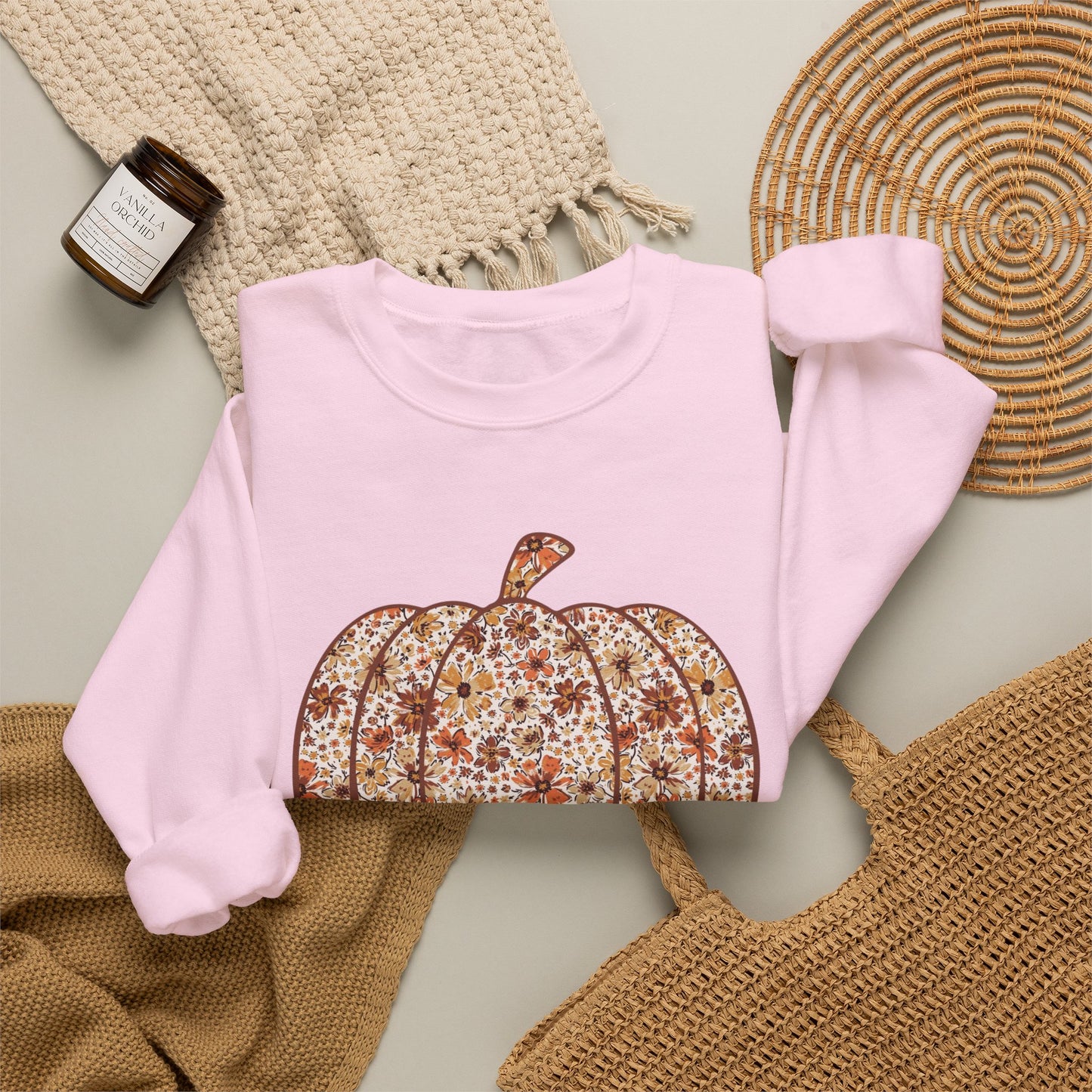 Floral Pumpkin Crewneck