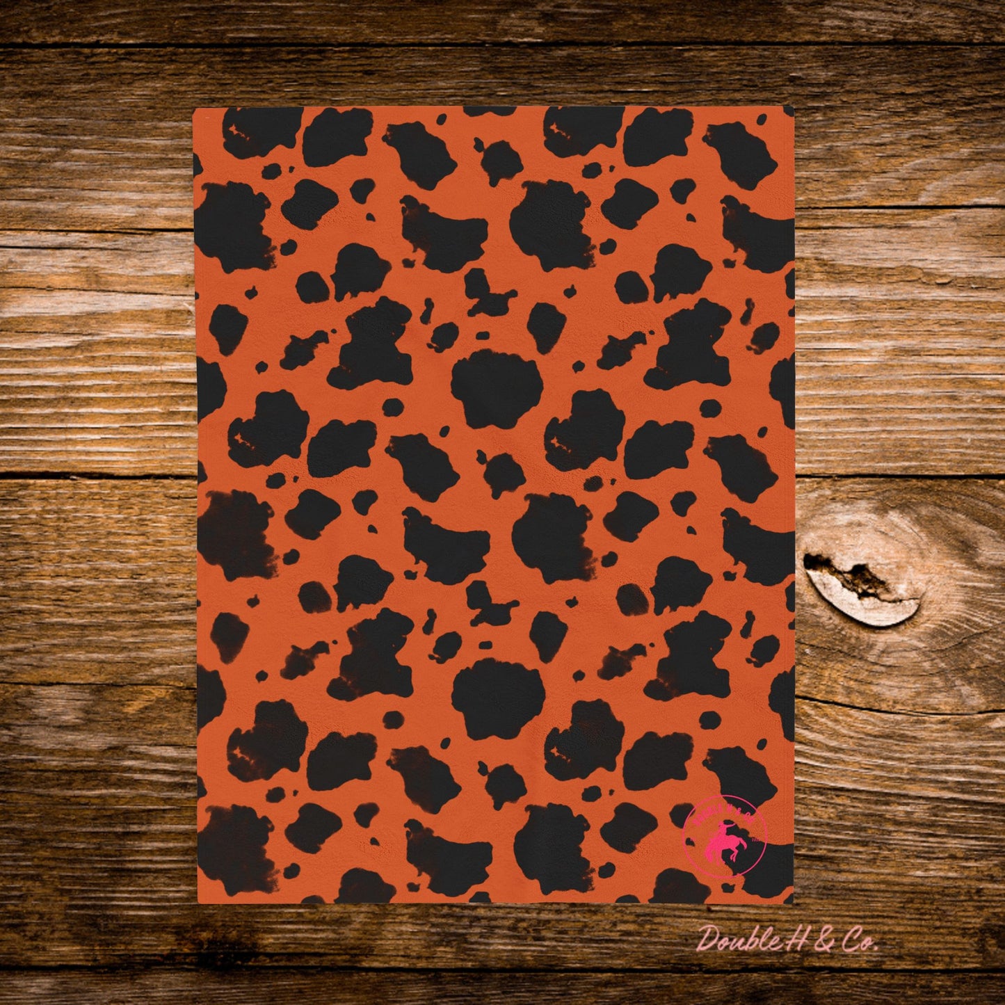 Retro Cheetah w/ Pink Logo Throw Blanket