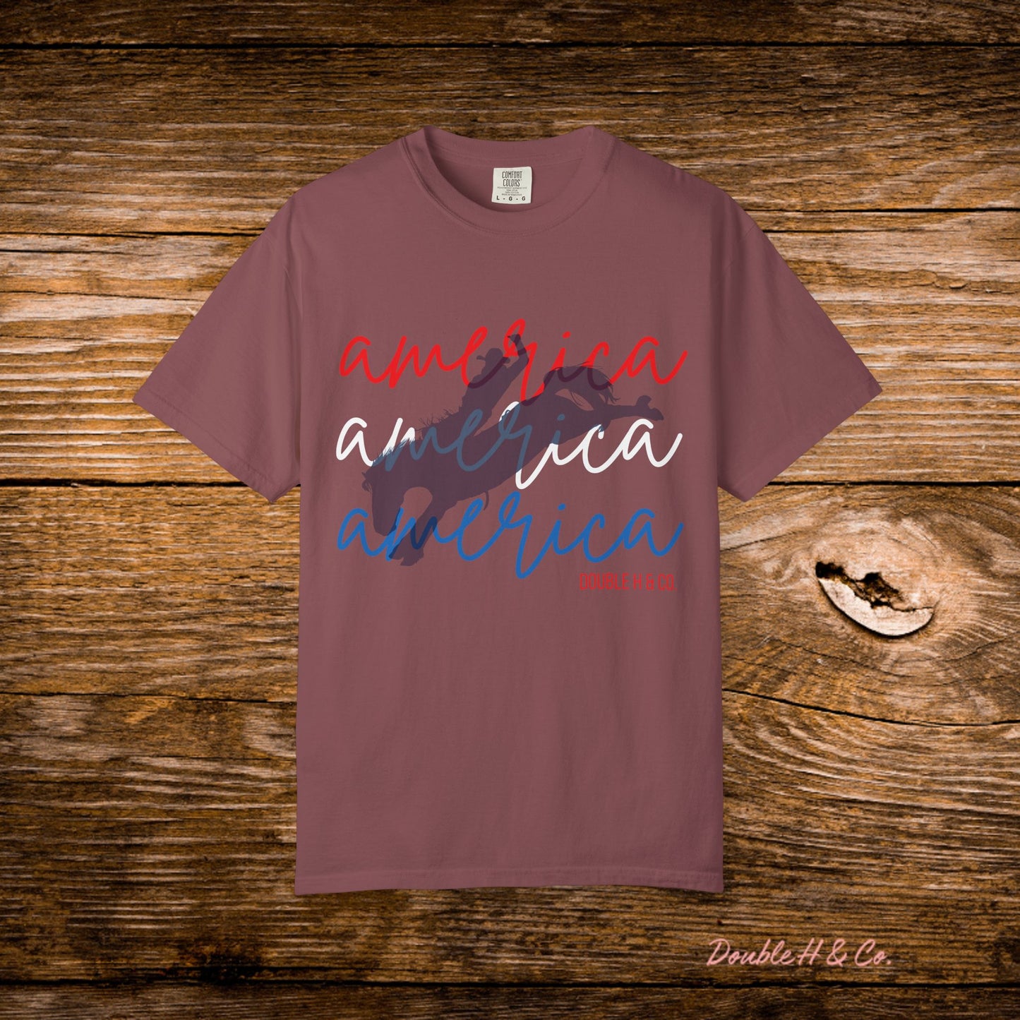 America Bucking Horse Graphic Tee