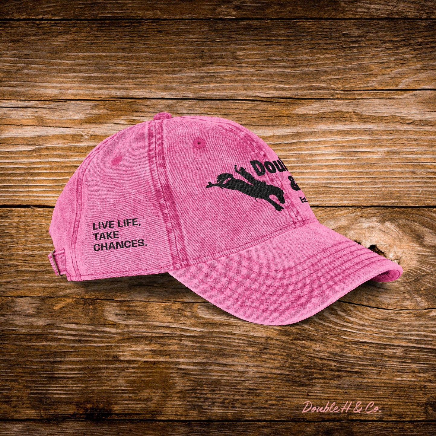 Vintage Embroidered Baseball Cap – Black Logo