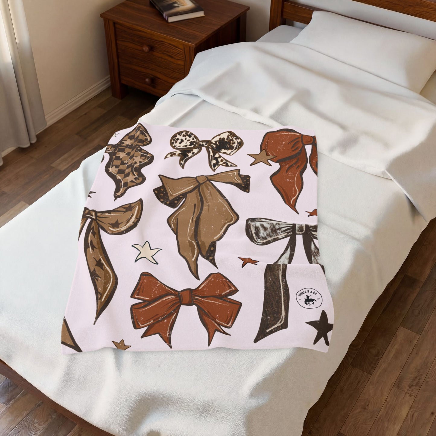 Western Bows Throw Blanket