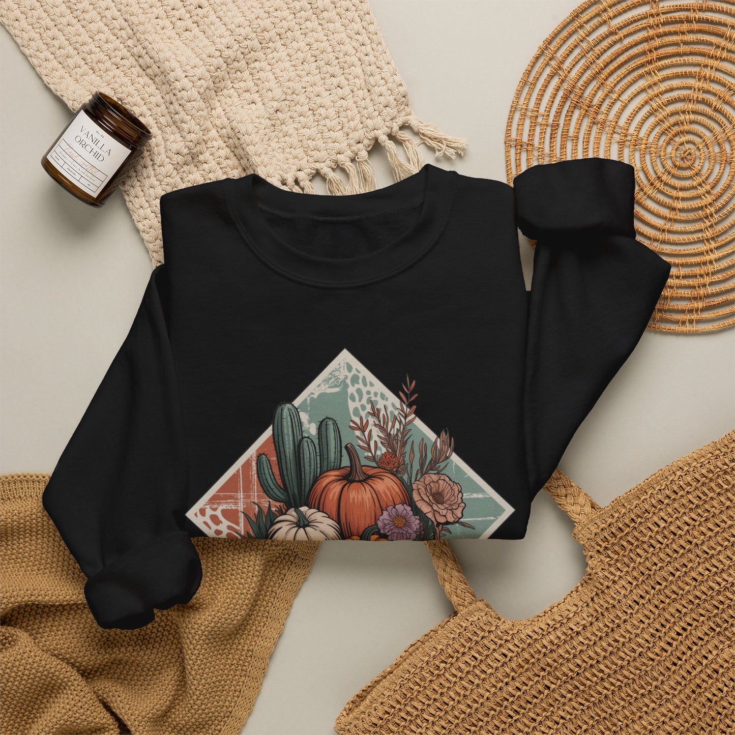 Rustic Fall Pumpkin Crewneck