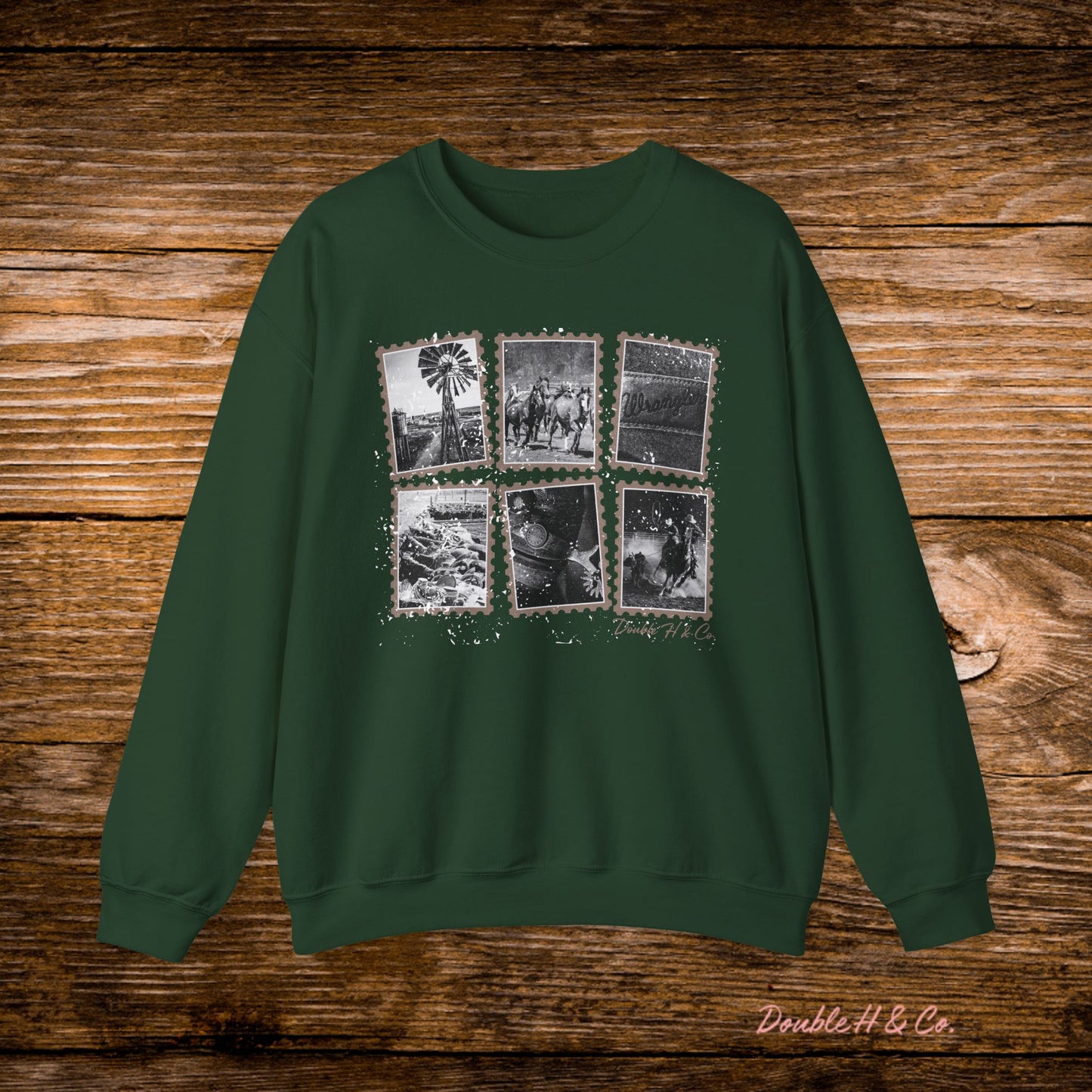 Rustic Postage Stamp Crewneck