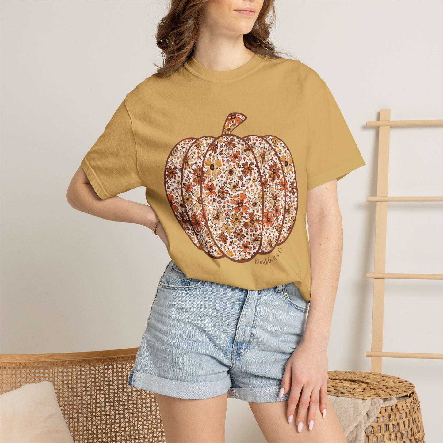 Floral Pumpkin Tee