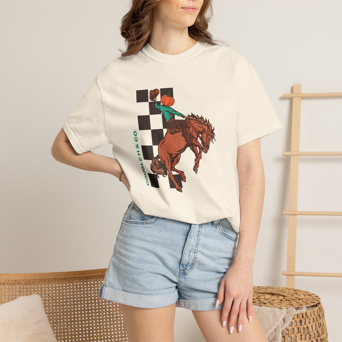 Pumpkin Bucking Horse Tee