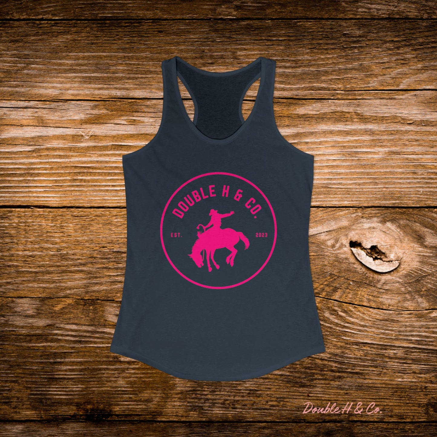 Racerback Tank w/ Hot Pink Logo