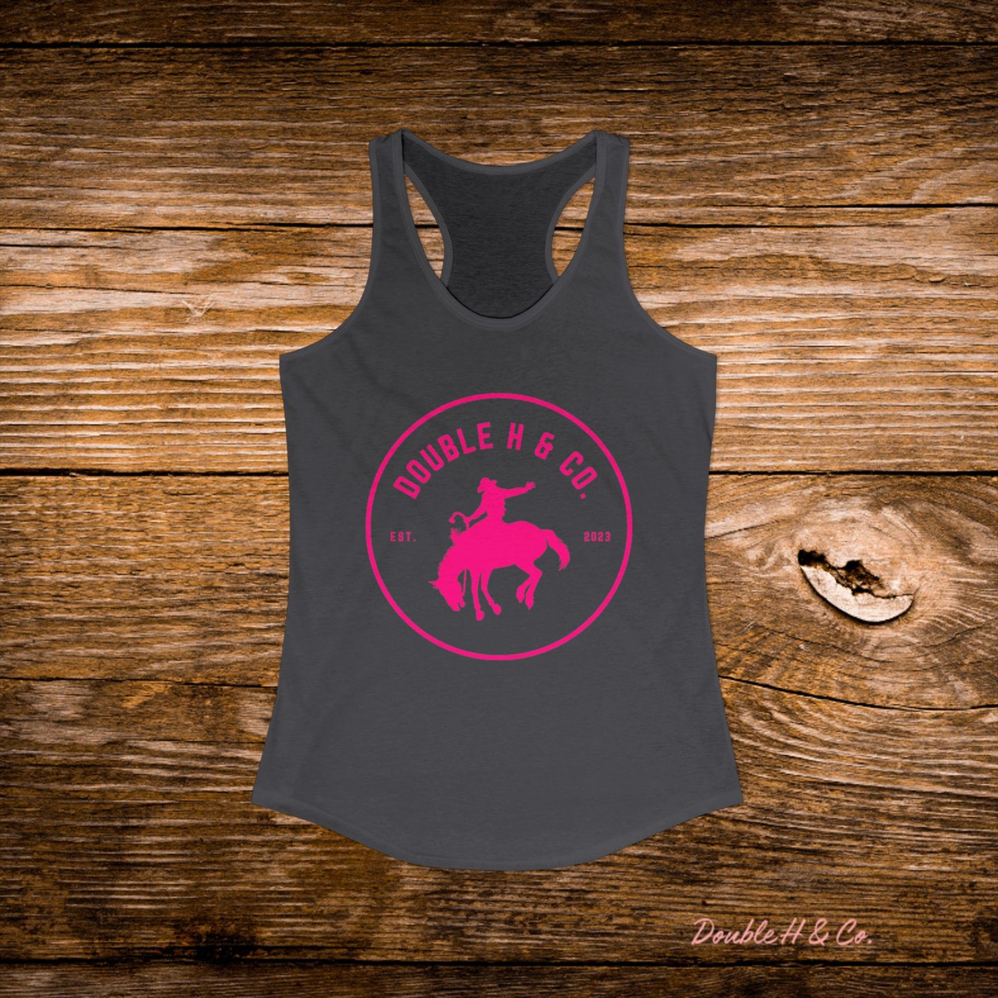 Racerback Tank w/ Hot Pink Logo