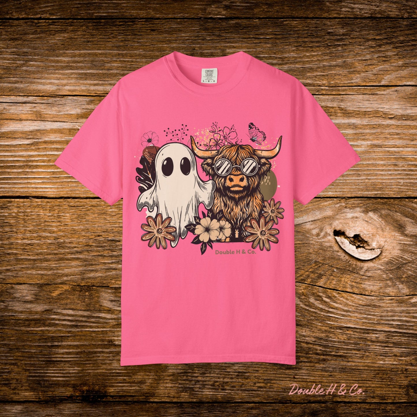 Floral Cow & Ghost Tee