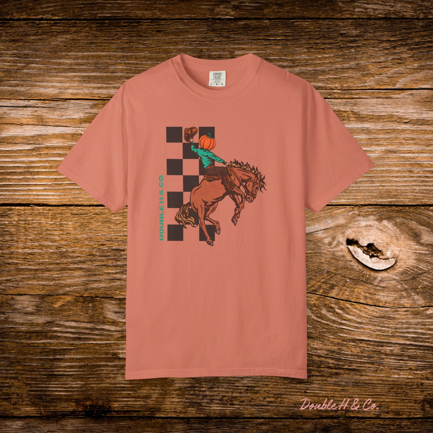 Pumpkin Bucking Horse Tee
