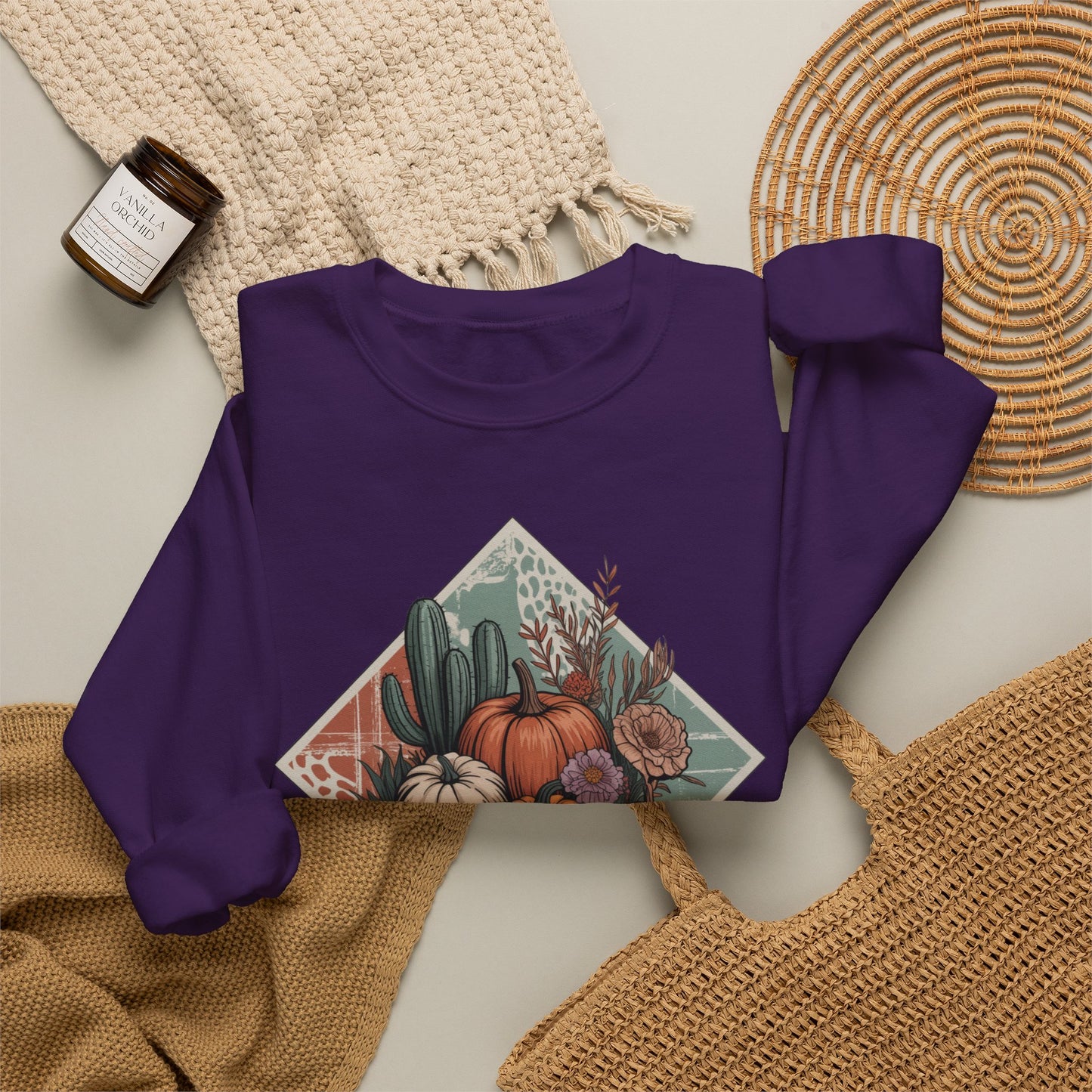 Rustic Fall Pumpkin Crewneck